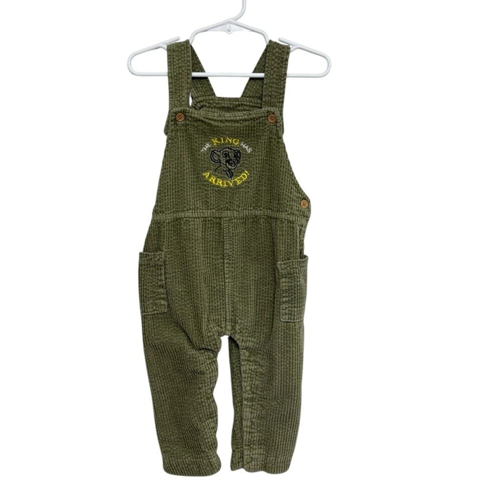 Disney Baby Unisex The Lion King Green Corduroy 100% Cotton Overalls - Size 18M